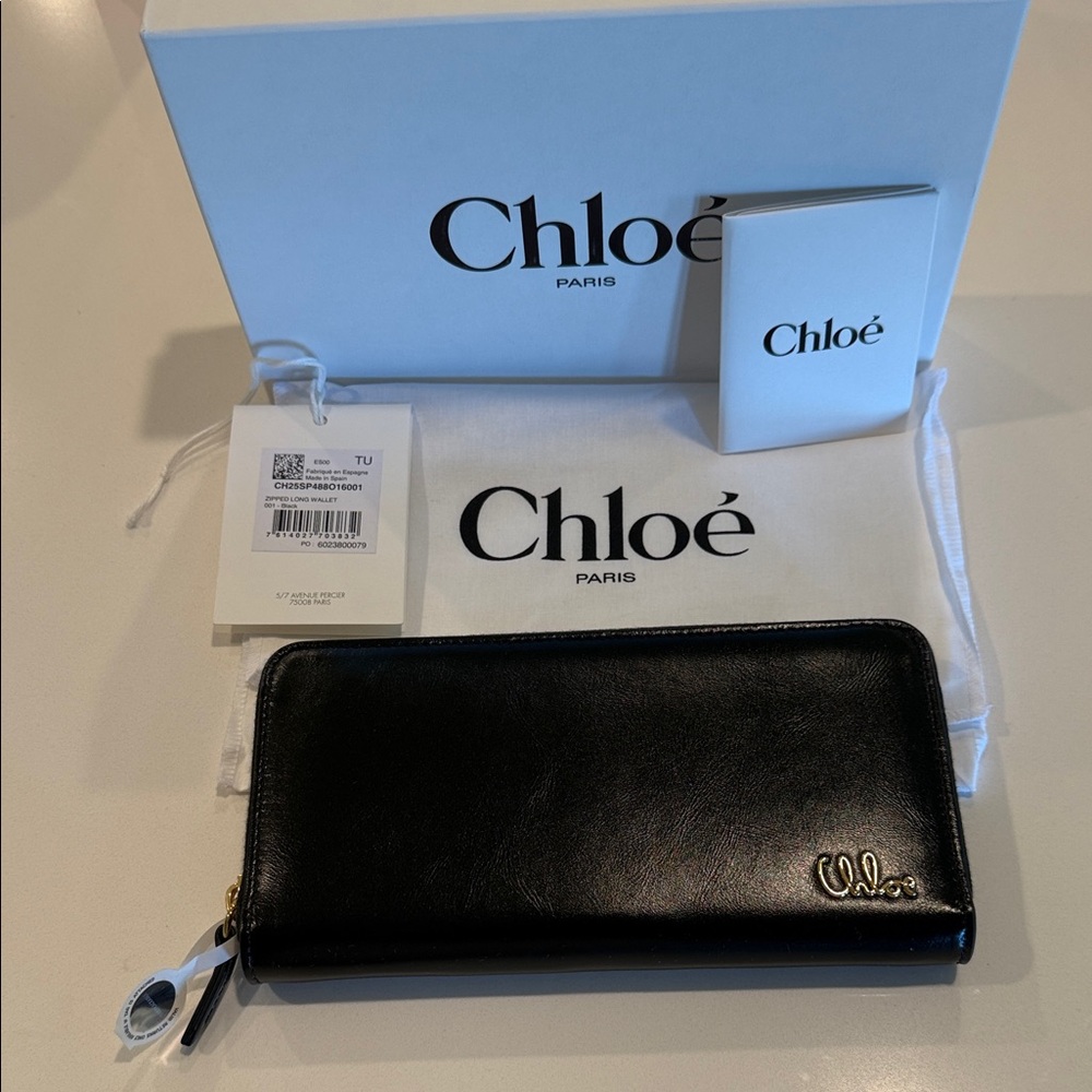Chloe Black Leather Wallet